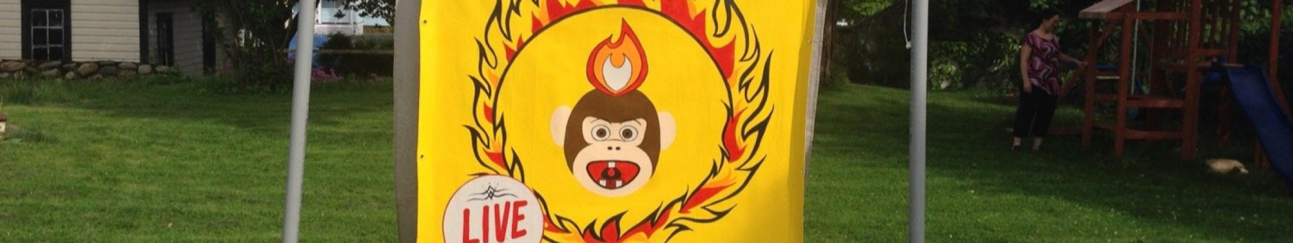 Background Flaming Barrel Of Monkeys Entertainment